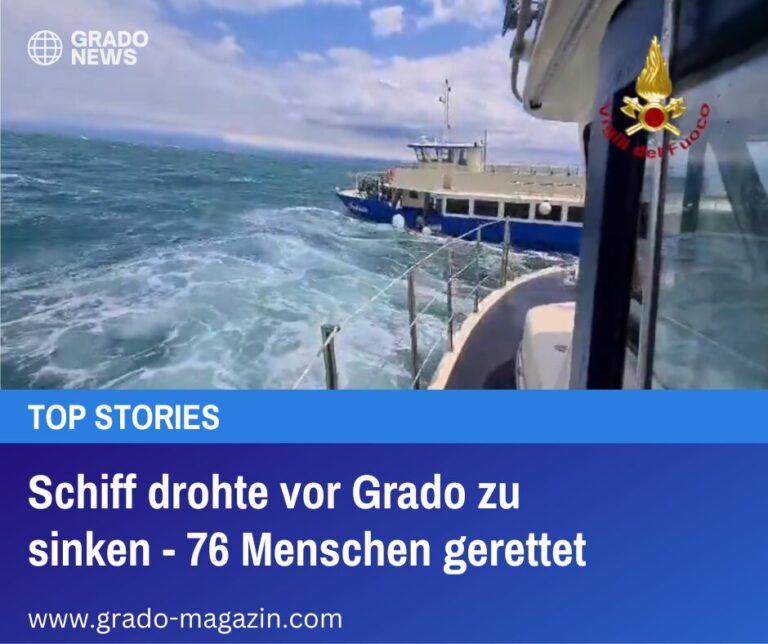 Schiff drohte vor Grado zu sinken - 76 Menschen gerettet