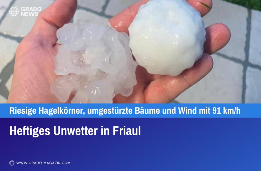 Heftiges Unwetter in Friaul