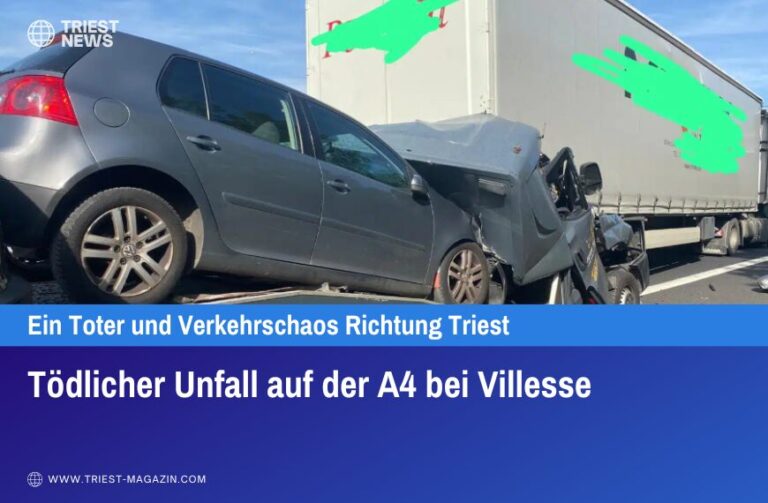 Tödlicher Unfall auf der A4 bei Villesse